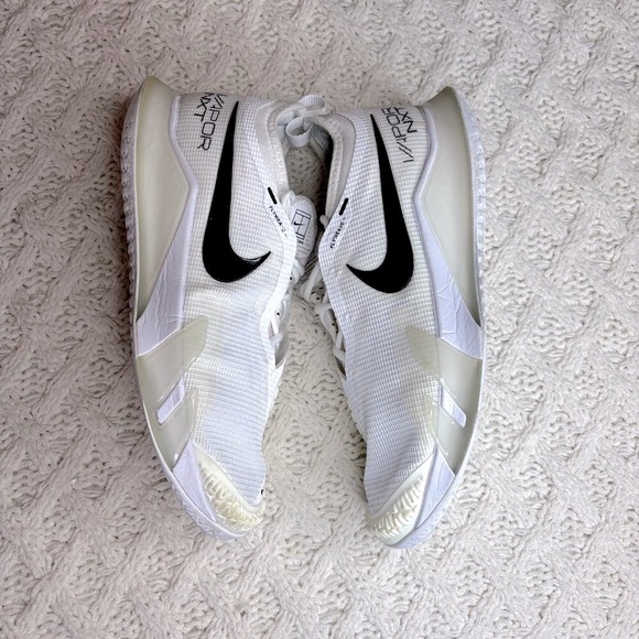 Nike React Vapor NXT HC White Black Tennis Shoes CV0724-101 Sz‎ US 8 41 EU